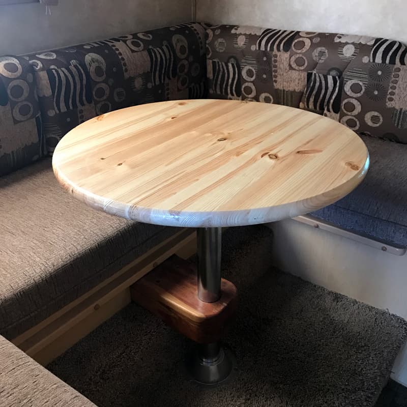 Circle Dinette Table In Bigfoot Camper