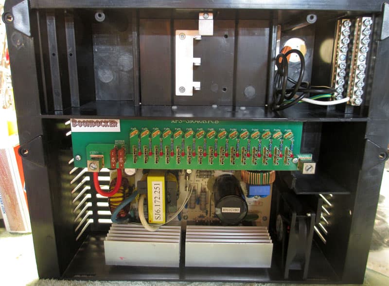 Circuit breakers and incoming 120-volt line