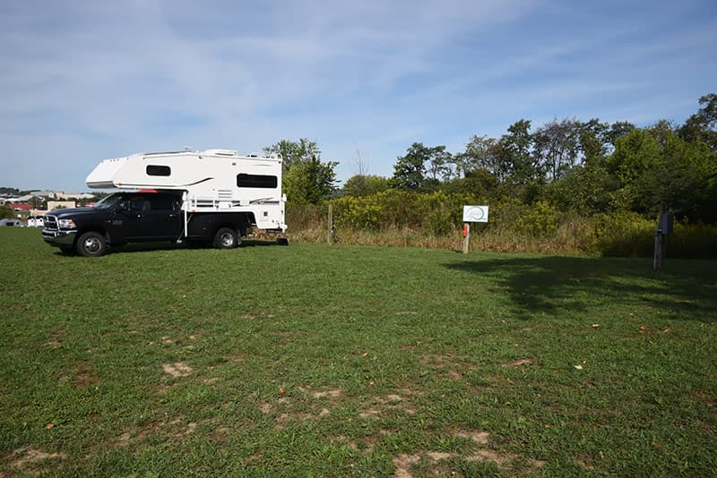 Cirrus factory campground with 30-amp electric