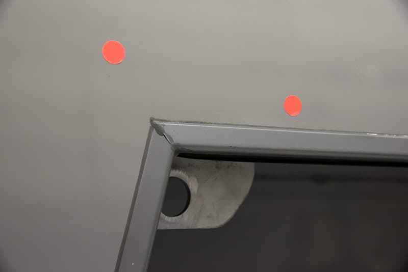 Quality control dots on Cirrus campers