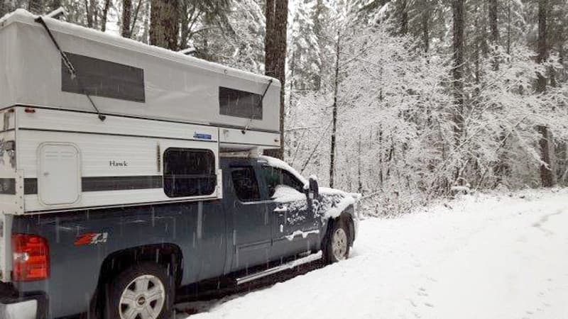 Cold weather camping with a Four Wheel Camper