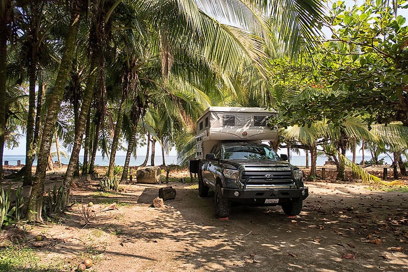 Costa-Rica-Beach camping in Punta Uva