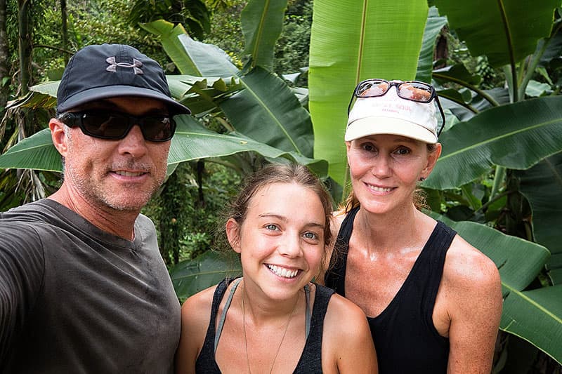 Hiking in the rain forest in Costa Rica