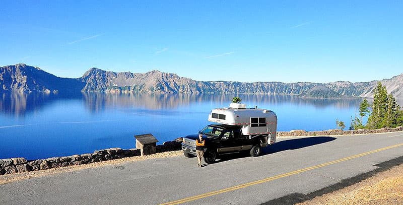 Crater Lake Oregon Avion truck camper