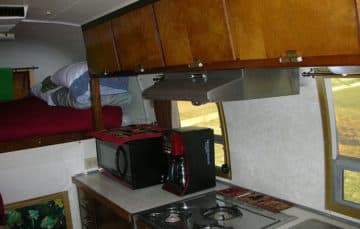 Kitchen of the 1969 Avion C-11 camper