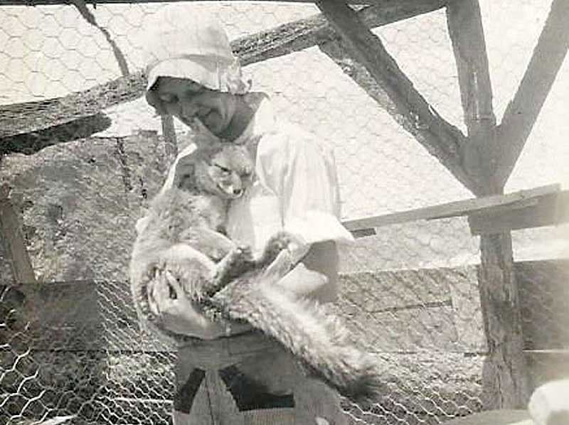 Marty in Holbrook, Arizona with a fox