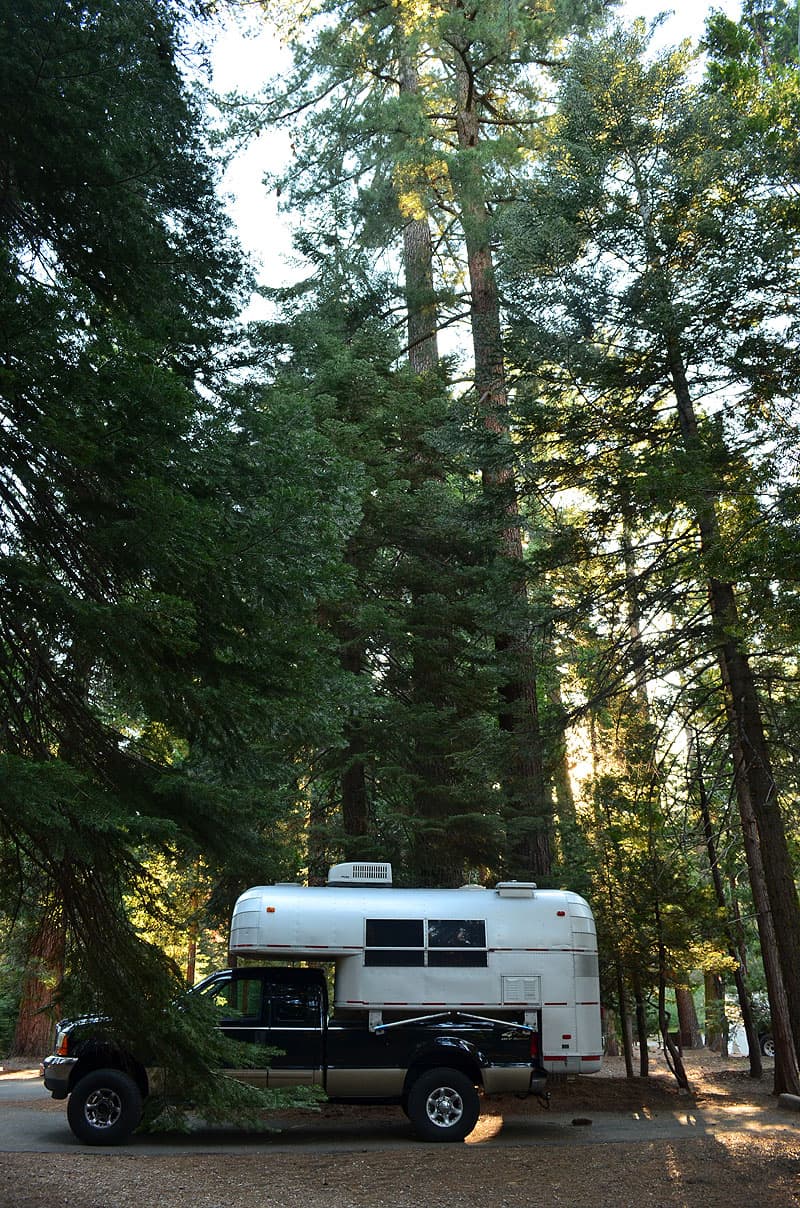 Sequoia National Park in California with an Avion truck camper