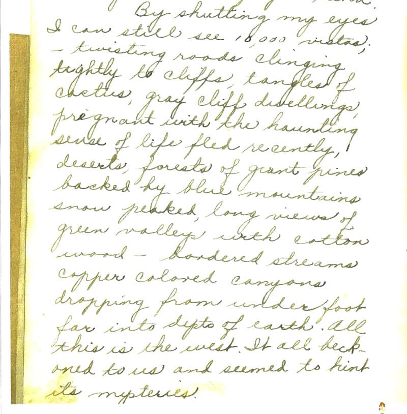 Cross-country trip journal 1931