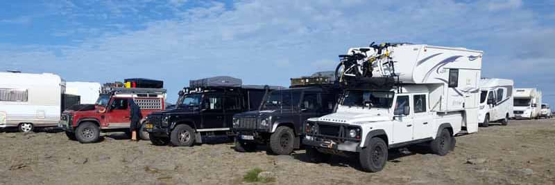 Defender Campers At Nordkapp