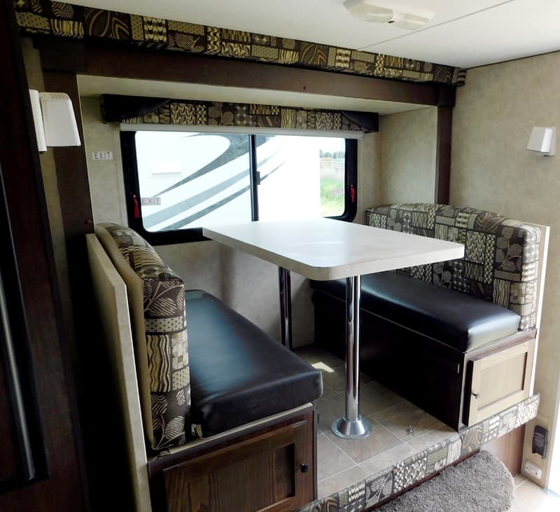 Dinette of a Polar 860 camper