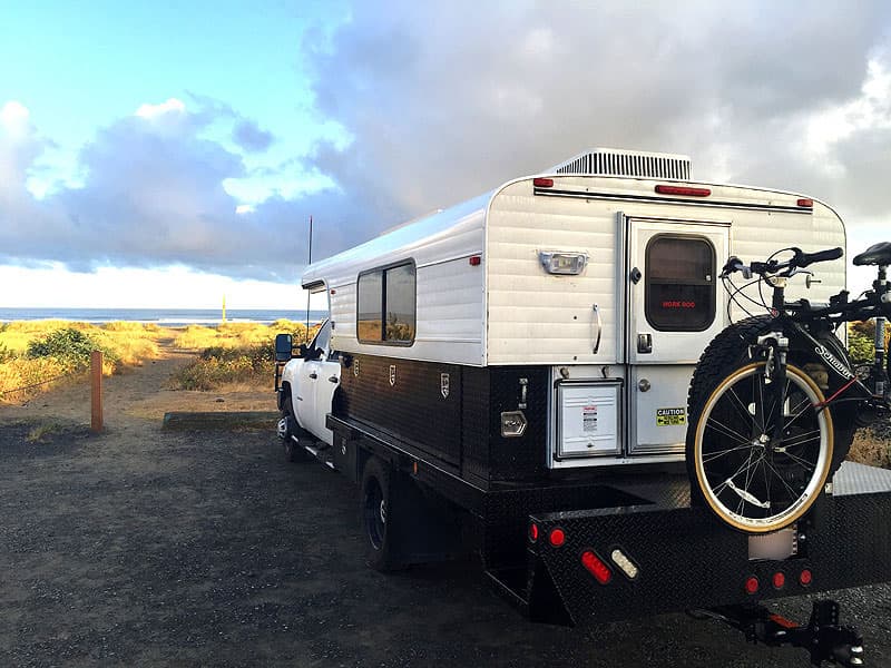 Alaskan Camper on the Pacific Coast