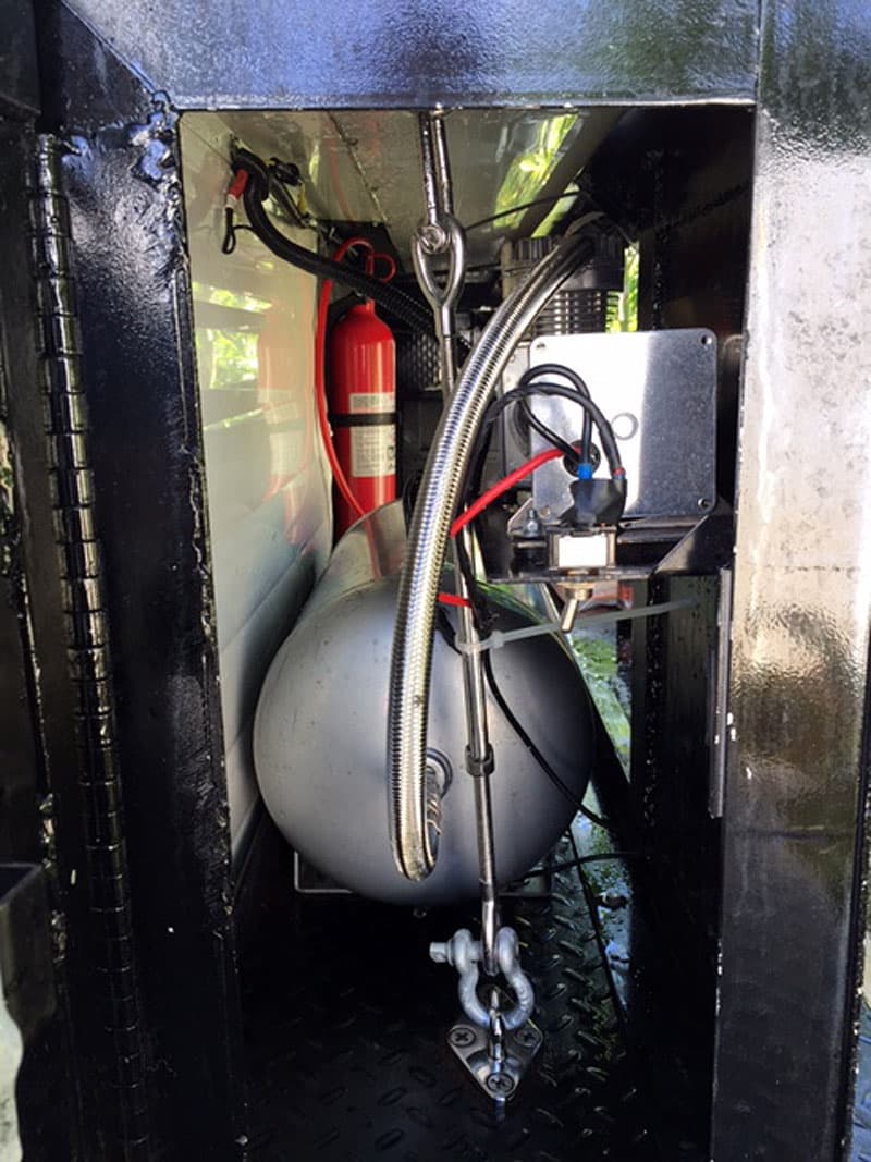 Air compressor and tank truck camper