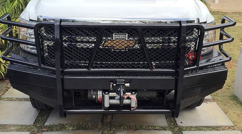 Ranch hand bumper with Warn winch