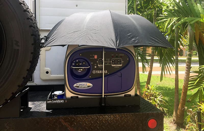 Generator with umbrella cover