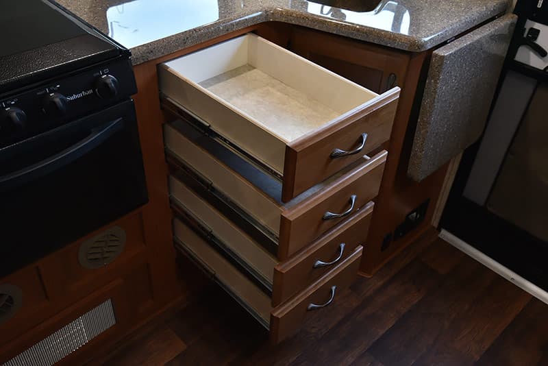 Eagle Cap 995 kitchen drawers