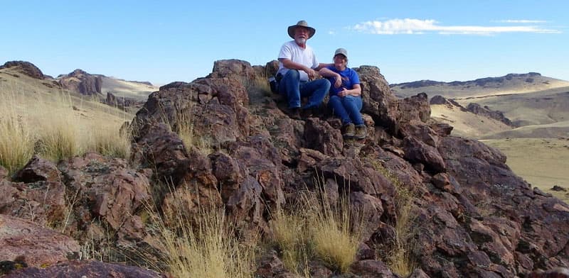 Brian and Chris in the eastern Oregon desert