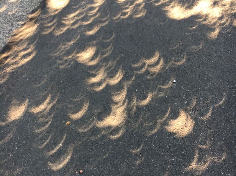 Eclipse images on the street