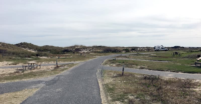 Empty National Campground Outer Banks