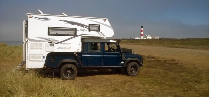 Going off-road in a Landrover Camper Rig