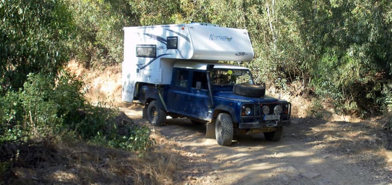 Landrover and Northstar Camper in England