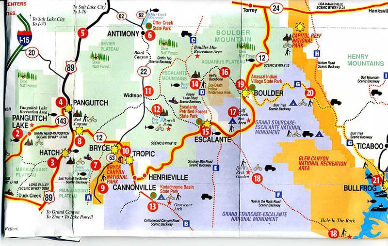 Escalante-Utah-Map