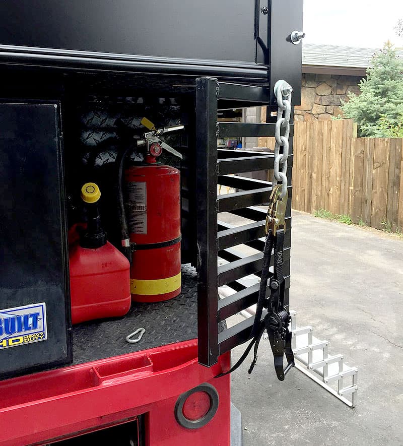 Ventilated storage on Ford truck