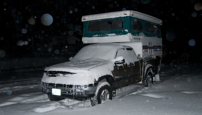 Extra insulation in pop-up camper for cold Alaska temperatures