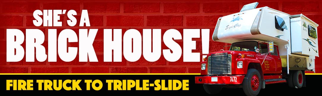 Fire Truck Triple Slide Truck Camper