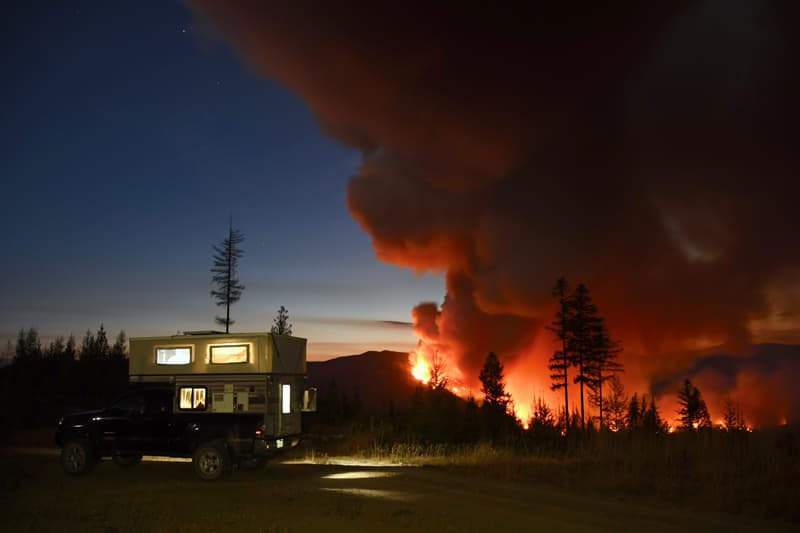 Forest Fire In Moyie British Columbia