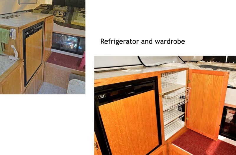 Four Wheel Shell refrigerator and wardrobe