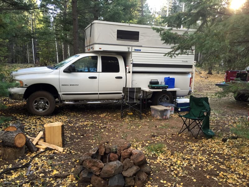 Four Wheel Camper Campsite Turkey Hunting Camp Greer, Arizona