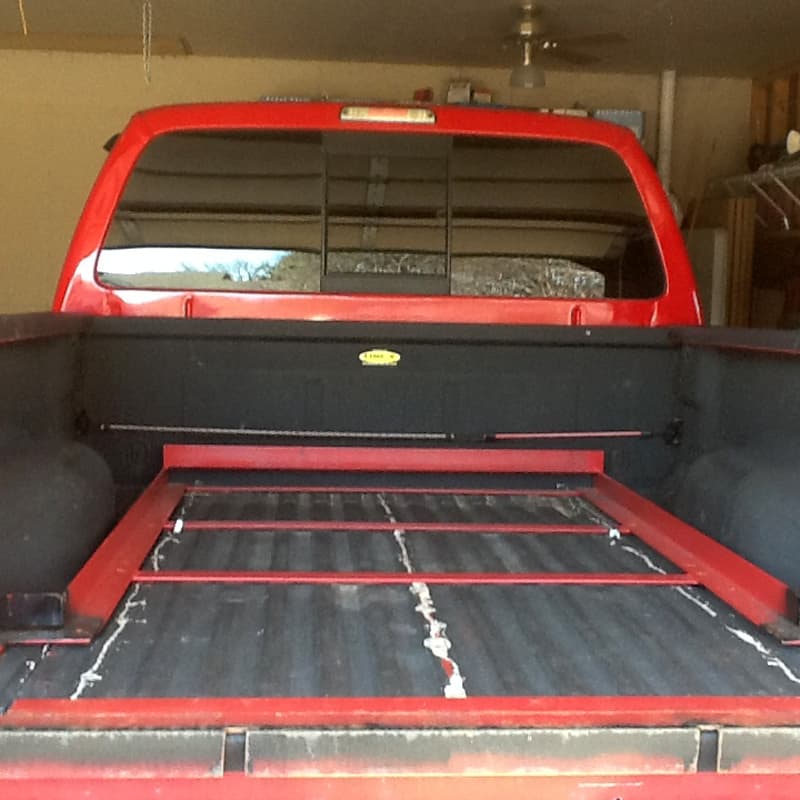 Frame Under Camper in bed of truck