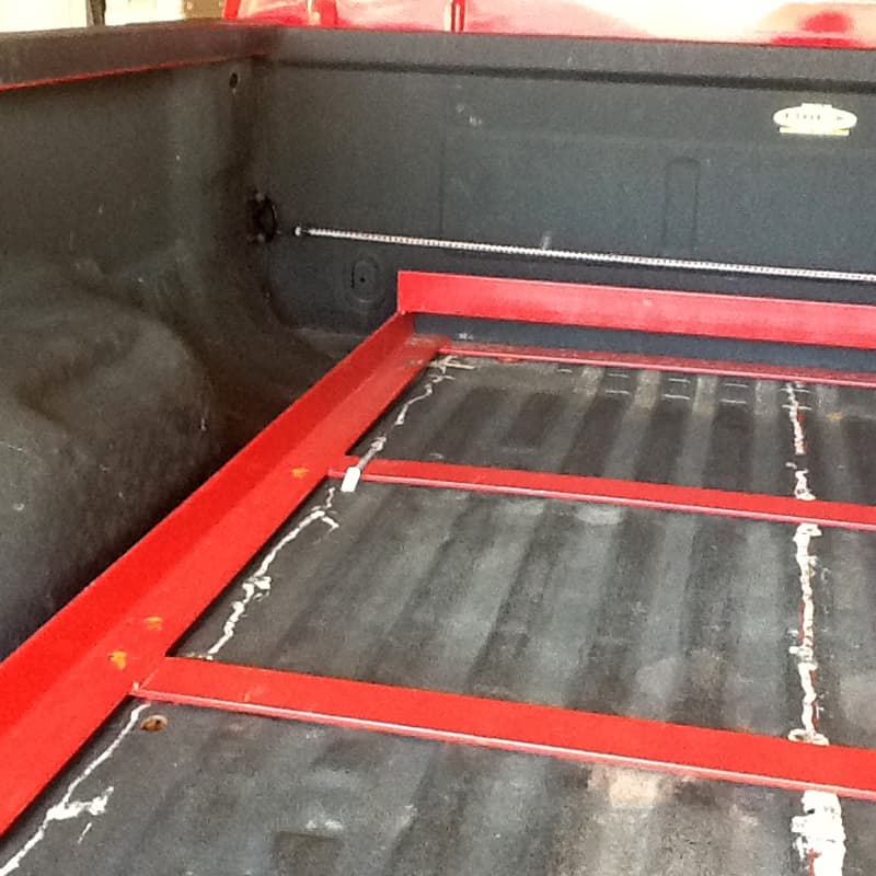 Frame under truck camper