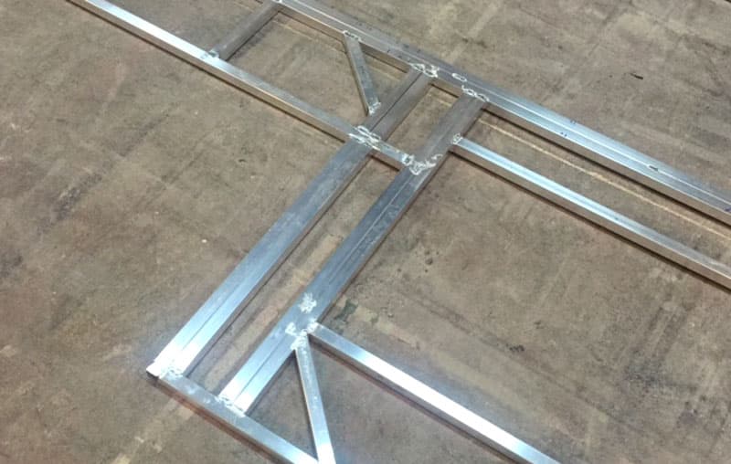 Framing welding Phoenix Campers