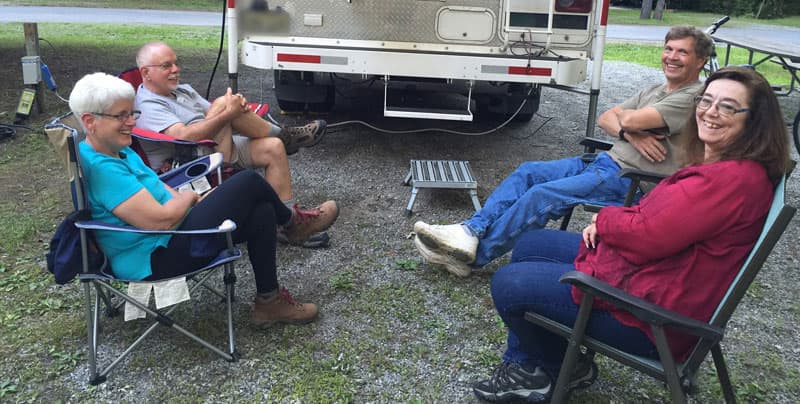 Camping with friends at the Northeast Jamboree in New York