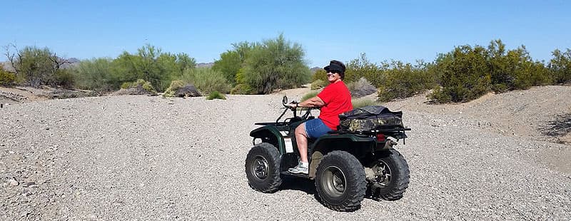 ATV riding desert of Arizona