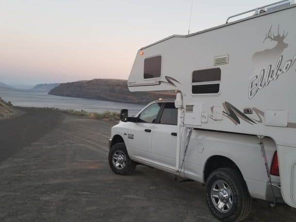 #314 - Ethan AtenGeorge, Washington2016 Ram 25002003 Fleetwood ElkhornCamera Used - Galaxy S8We left from eastern Wisconsin on a five week vacation and headed straight for the northwest.  On our way to Seattle from Spokane we stumbled on this free campsite one-quarter mile from the Columbia River.