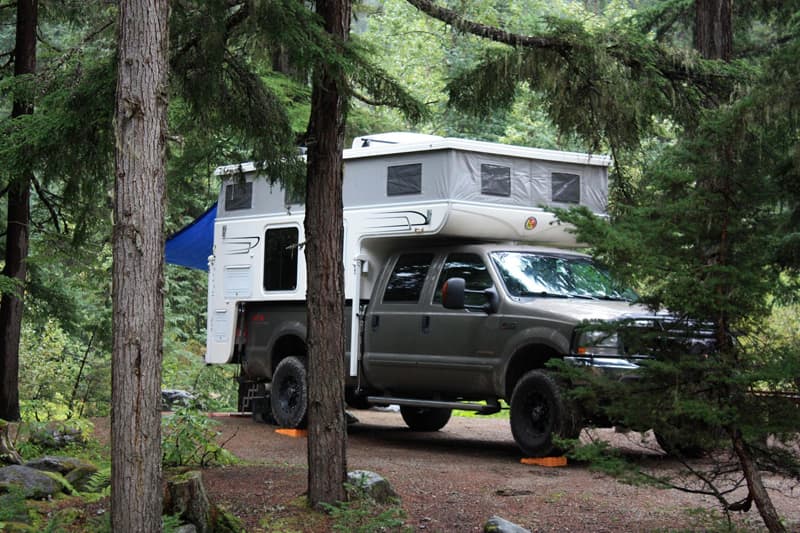 Glacier National Park camping with Hallmark Camper