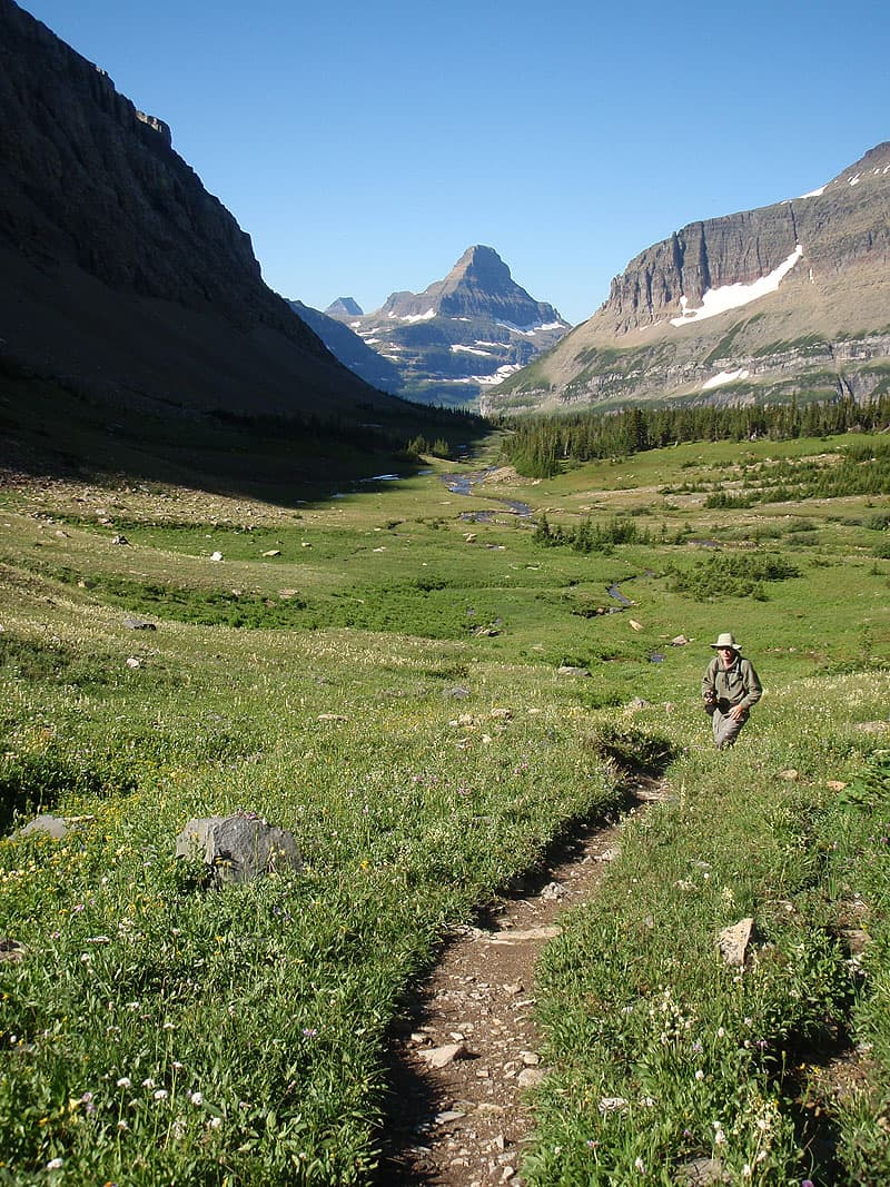 Siyeh Pass Trail, Glacier in Montana