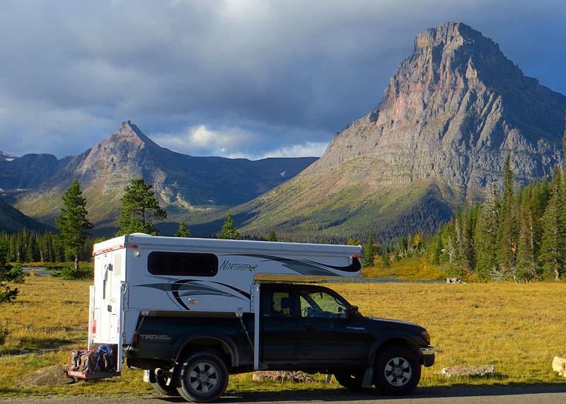 Northstar truck camper in Glacier National Park