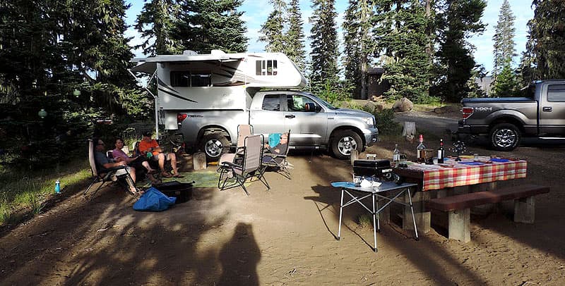 Gourmet Cooking on picnic tables