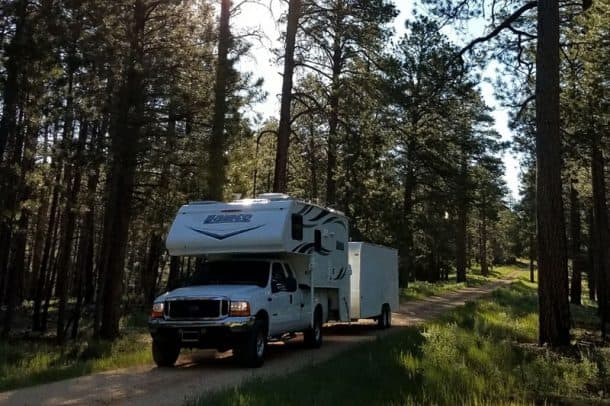 #186 - Bob SmithGrand Canyon North Rim, Arizona2001 Ford F2502015 Lance 1050SCamera Used - Samsung S7 EdgeJust another adventure.  This is a dispersed camping forest road in Kiabab Natural Forest.