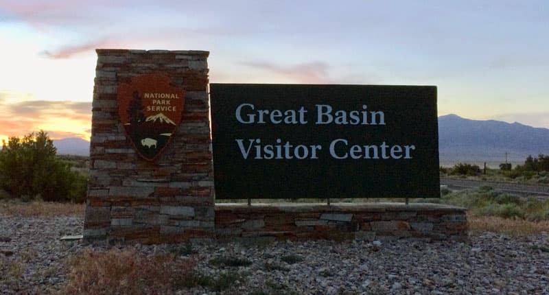 Great Basin Visitor Center Sign