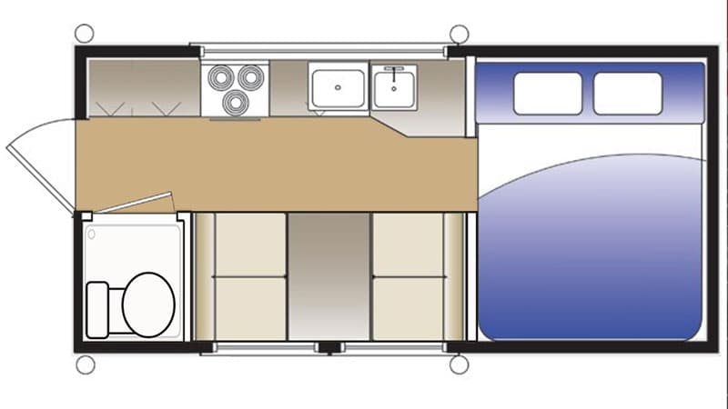 Hallmark Flatbed Camper Nevada Floor Plan