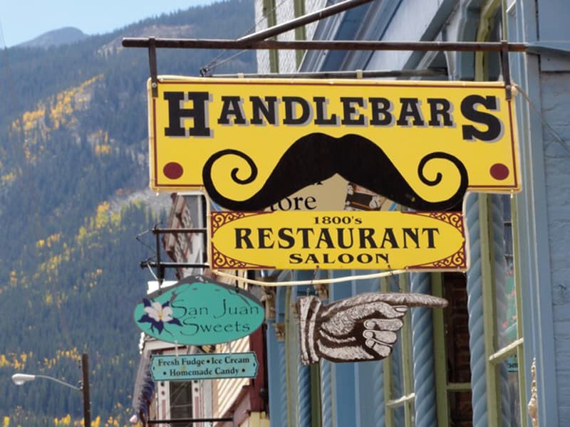 Handlebars in Silverton, Colorado