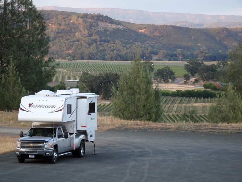 Harvest Hosts camping, vineyard in California