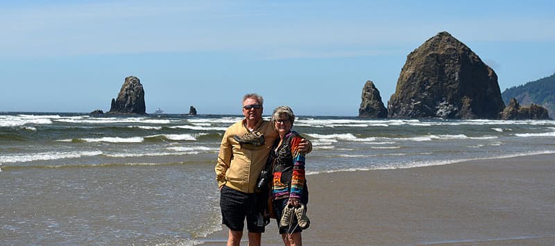 Haystack Rock, Oregon on the Pacific Ocean