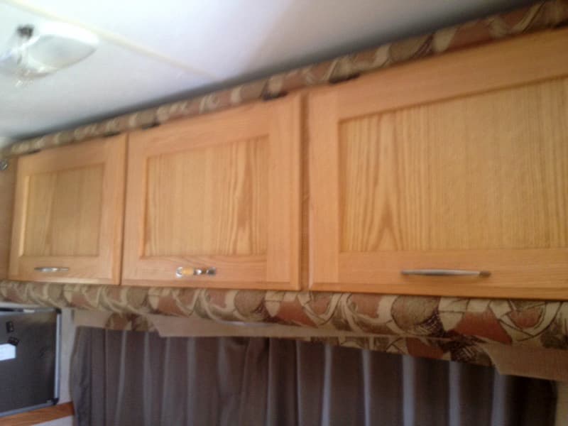 Homemade cabinets, no bunk bed