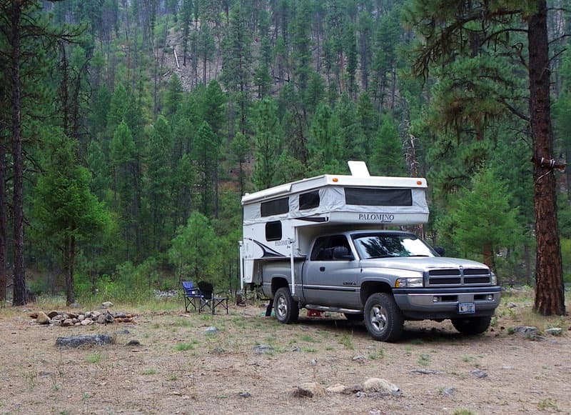 Camping in Idaho on the Salmon river