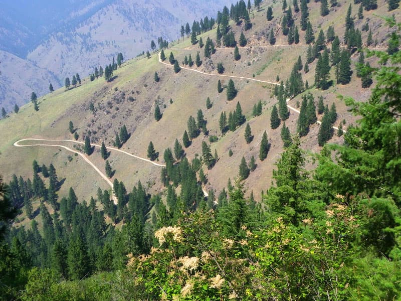 French Creek grade dropping into Idaho's Salmon River